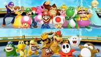 Most of the playable cast in Super Mario Party Jamboree