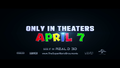 "APRIL 7" lettering in the teaser trailer for The Super Mario Bros. Movie