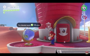 A picture of the most recent UI for Super Mario Odyssey