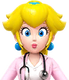 Sprite of Dr. Peach from Dr. Mario World