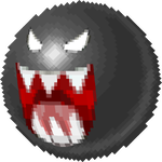 A Flame thrower (Flame Chomp), as it appears in Super Mario 64 DS.