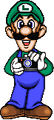 Luigi holding a camera