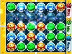Screenshot of Water Boost activated on the Orb field, in Puzzle & Dragons: Super Mario Bros. Edition.