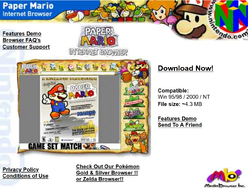 A screenshot of the download page for the Paper Mario MediaBrowser.