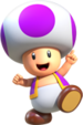 Artwork of a Purple Toad from Super Mario Run.