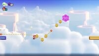 The first 10-flower coin in Expert Badge Challenge Jet Run I in Super Mario Bros. Wonder