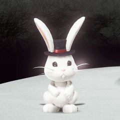 A moon-landscape rabbit as it appears in Super Mario Odyssey.