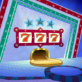 Screenshot of a slot machine from Super Mario Sunshine.