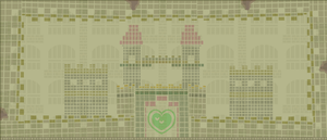 Background in the Flipside Pit of 100 Trials Rooms 76-99 from Super Paper Mario, depicting Fort Francis