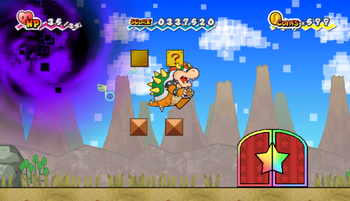 Location of where the fourteenth hidden block is in Super Paper Mario, block revealed.