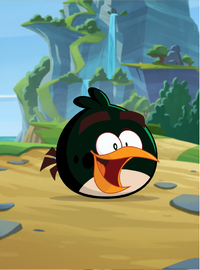 A green Angry Bird created using the Birdsona Creator