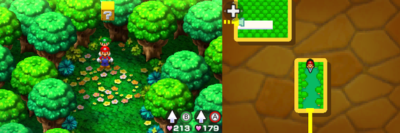 Last block in Toad Town of Mario & Luigi: Bowser's Inside Story + Bowser Jr.'s Journey.