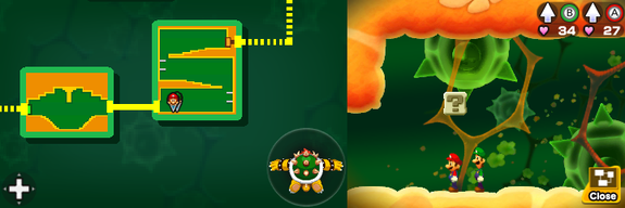Seventh block in Trash Pit of Mario & Luigi: Bowser's Inside Story + Bowser Jr.'s Journey.