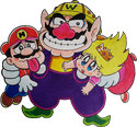 Wario, Princess Peach, and Mario