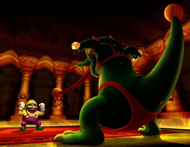File:DinoMighty WarioWorld Art.png