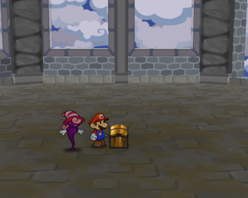 Fifth treasure chest in Hooktail Castle of Paper Mario: The Thousand-Year Door.