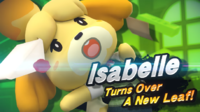 Isabelle's splash screen introduction for Super Smash Bros. Ultimate, as seen in the September 2018 Nintendo Direct.