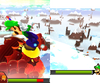The player using Drill Stomp against Mount Pajamaja X in Mario & Luigi: Dream Team