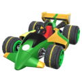 Standard tires (Mario Kart Wii, green) on the Green B Dasher Mk. 2