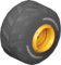 The Big_BlackYellow tires from Mario Kart Tour