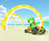 Thumbnail of the Toad Cup challenge from the 2020 Trick Tour; a Ring Race challenge set on N64 Koopa Troopa Beach