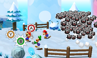 A Fuzzy Horde in Mario & Luigi: Paper Jam