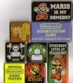 Assorted Super Mario-themed magnets