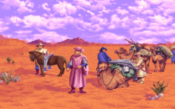 Marco Polo in the Gobi Desert in the PC release of Mario's Time Machine