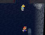 Mario and Koops are falling down the fourth area