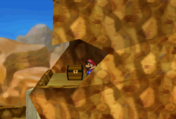 Only Treasure Chest on Mt. Rugged of Paper Mario.