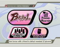 The "With Friends" sub-menu of Nintendo WFC of Super Smash Bros. Brawl