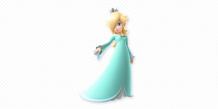 Artwork of Rosalina shown with the first question in the Besties! skill quiz
