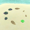In-game screenshot of a shell ring in Super Mario Galaxy 2, found in Starshine Beach Galaxy.