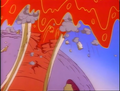 Koopa unintentionally destroys the school with the volcano