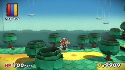Fifth ? Block in Sacred Forest of Paper Mario: Color Splash.
