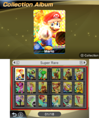 A completed collection album from Mario Sports Superstars