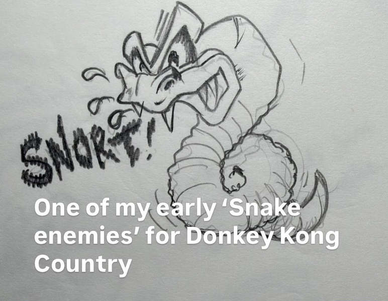 File:DKC-Concept Snake Enemy.png