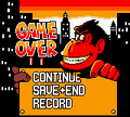 Game Over screen