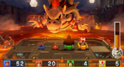 Boss minigame from Mario Party 10; Bowser's Tank Terror 2nd phase.