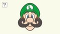 Luigi with a large curly mustache