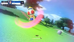 Toad's Special Shot in Mario Golf: Super Rush