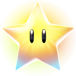 The icon for the Super Star from Mario Kart World