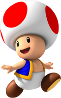 Artwork of Toad for Mario Party 8 (reused for Mario & Sonic at the Rio 2016 Olympic Games and Super Mario Run)