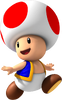 Artwork of Toad for Mario Party 8 (reused for Mario & Sonic at the Rio 2016 Olympic Games and Super Mario Run)