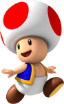 Artwork of Toad for Mario Party 8 (reused for Mario & Sonic at the Rio 2016 Olympic Games and Super Mario Run)