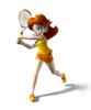 Artwork of Princess Daisy in Mario Power Tennis