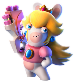 Artwork of Rabbid Peach in Mario + Rabbids Sparks of Hope