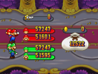 Experience Points as seen in Mario & Luigi: Partners in Time.