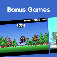 Cover image for the Bonus Games playlist for WarioWare, Inc.: Mega Microgame$! on Nintendo Music.