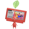 Red Pikmin carrying a Donkey Kong Game Pak